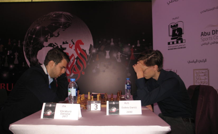 Dubov Grabs Solo Lead in Abu Dhabi Masters Chess