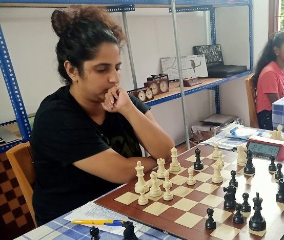 Women International Master Sachini Ranasinghe leads at the halfway Mark
