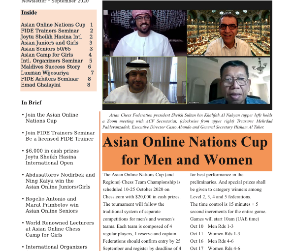 Asian Chess Federation e-Newsletter Published