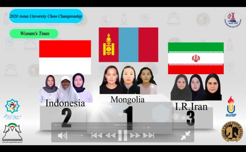 Mongolia, Indonesia, Iran top 3 in Asian Universities Women’s Chess Championship