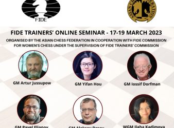FIDE Trainers Online Seminar Scheduled 17-19 March 2023