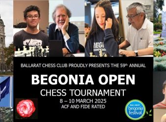 Begonia Open Chess Tournament 8-10 March 2025