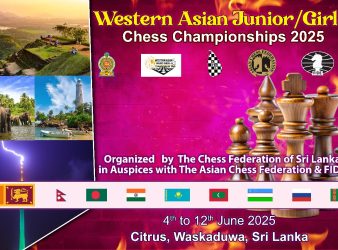 Western Asia Juniors and Girls Chess Championships Start in Sri Lanka