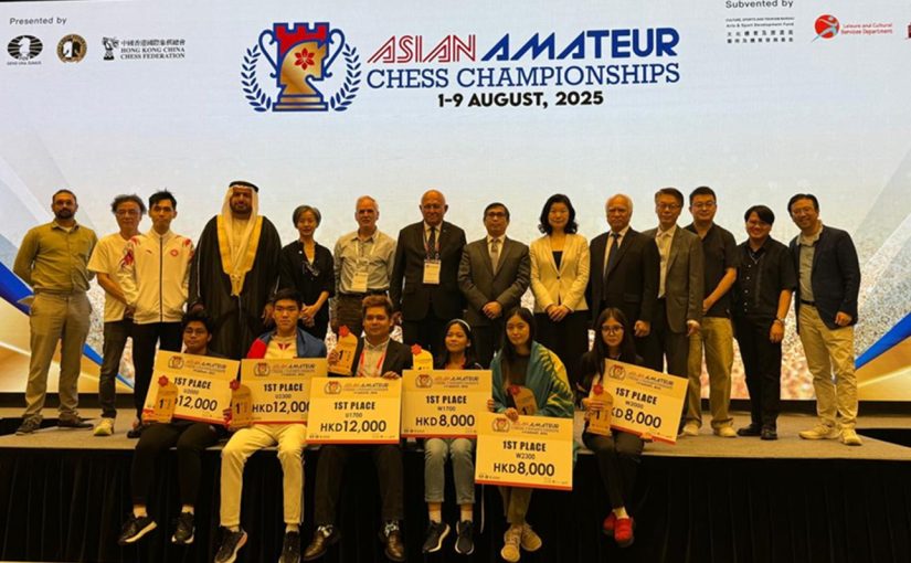 Awards Ceremonies of Asian Amateur Chess Championship in Hong Kong