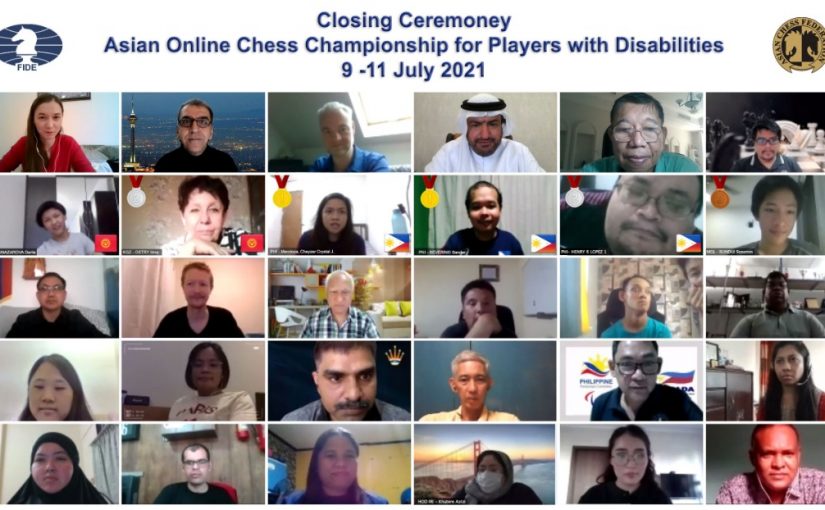Severino and Mendoza of Philippines Win Asian Chess Championship for Players with Disabilities