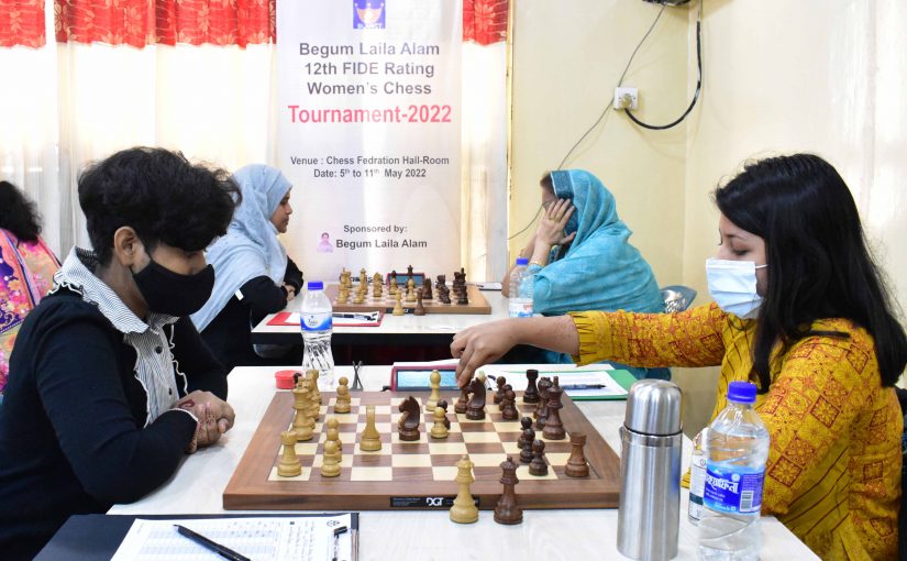 Four Share Lead in Begum Laila Alam 12th FIDE Rating Women’s Chess Tournament