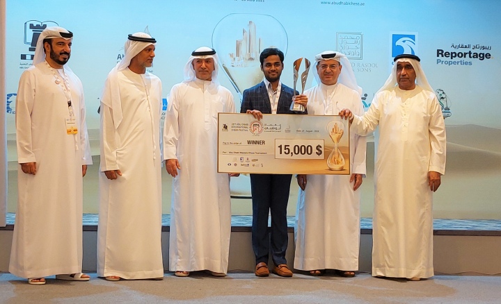 Arjun Erigaisi clinches Abu Dhabi Masters 2022
