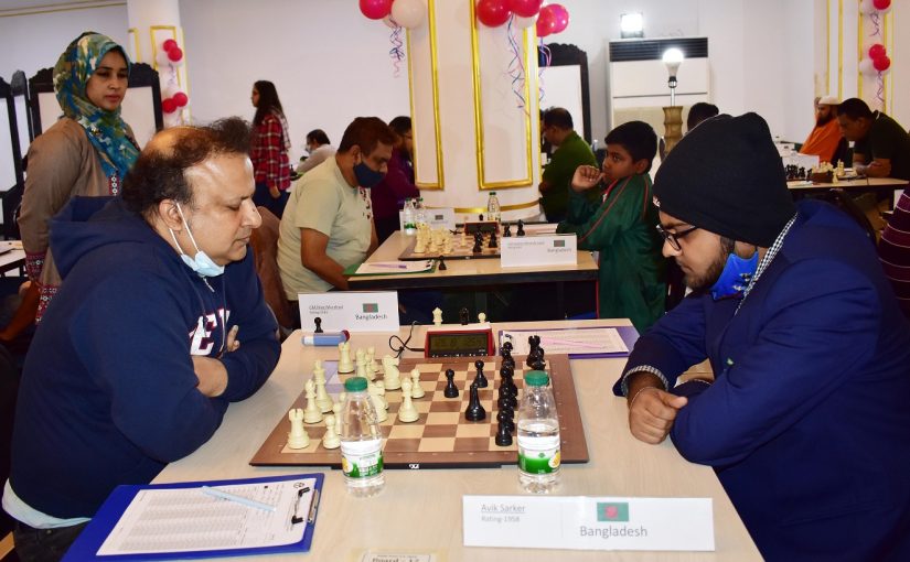 Early leaders in Bangabandhu Asian Zone-3.2 Chess Championships