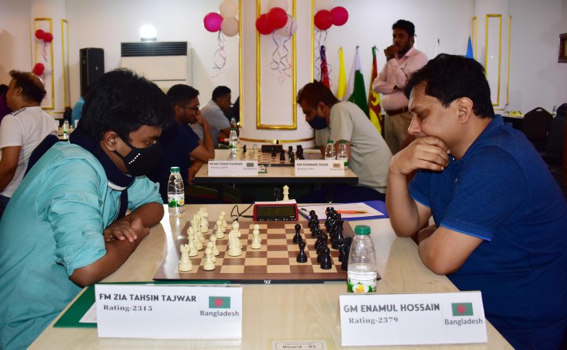 9 Men, 2 Women Share Lead in Bangabandhu Asian Zone-3.2 Chess Championships