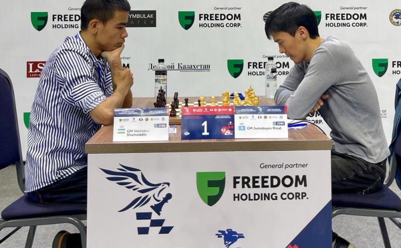 Vakhidov in the Men Section; Gomez & Divya in the Women Section leading after round 6