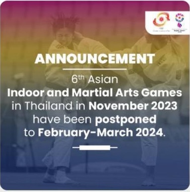 Asian Indoor and Martial Arts Games Postponed to 2024