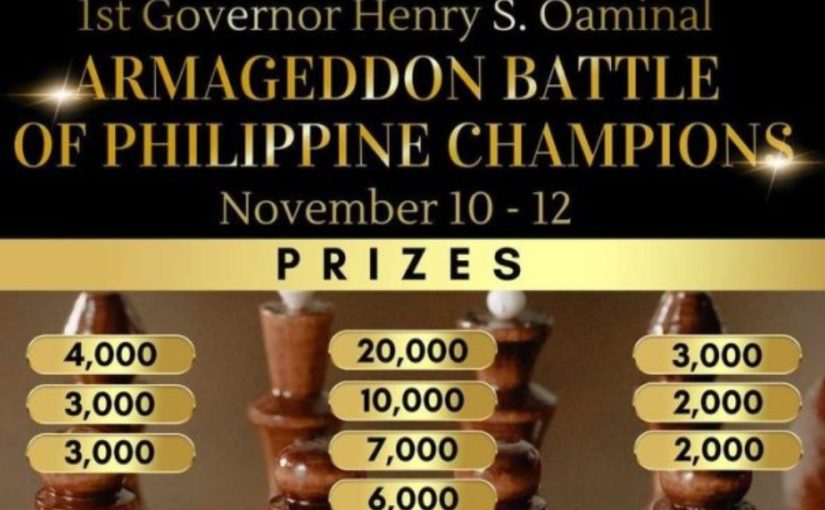 Armageddon Battle of Philippine Champions Set 10-12 November