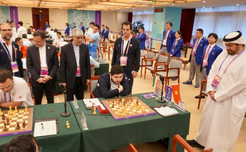 Leaders Draw Men’s Round 6. China and India Set the Pace among women