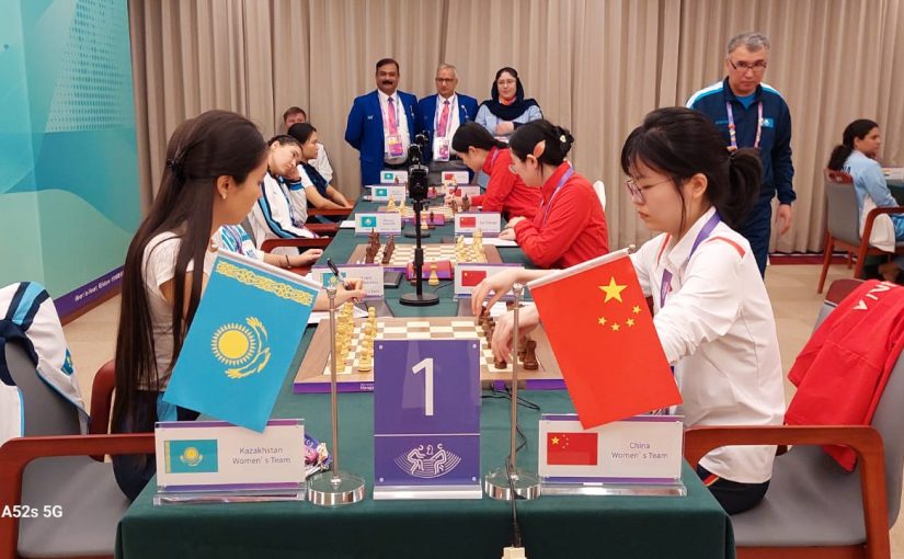 Iran and India Men Draw to Maintain 1-2 Lead. China Women Beat Kazakhstan