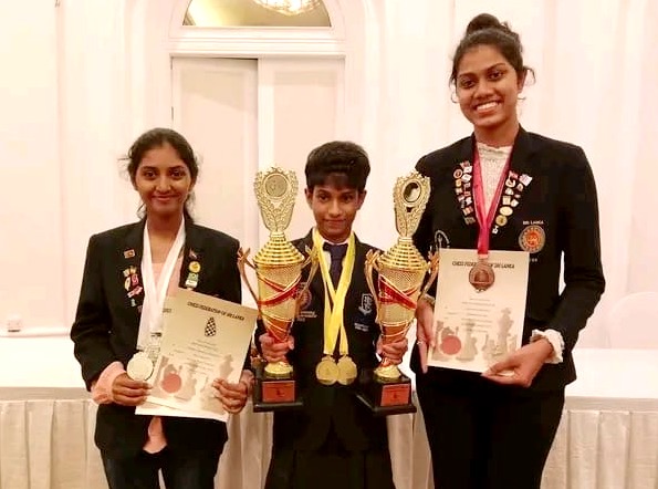 IM Ranindu Dilshan Liyanage and Devindya Oshini Gunawardhana Win Sri Lanka National Chess Championships