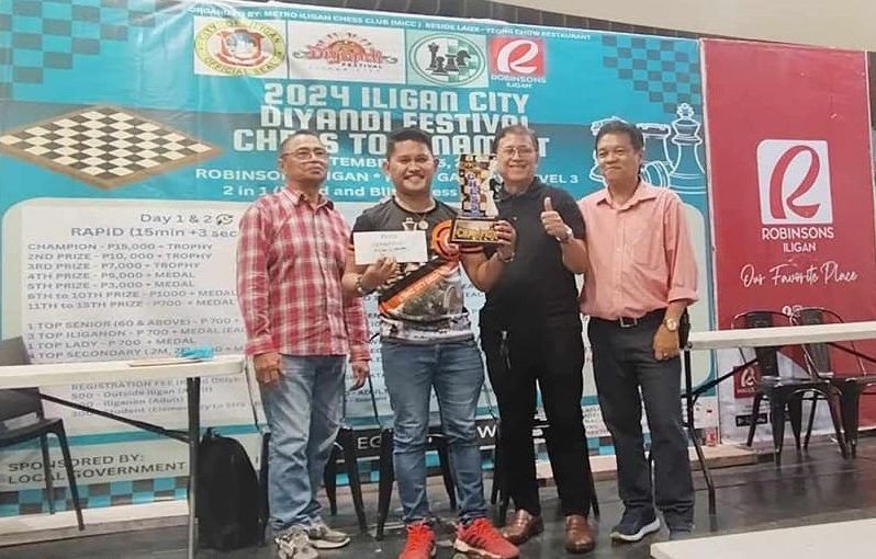 Carzano Wins Rapid Chess Meet in Iligan City, Philippines