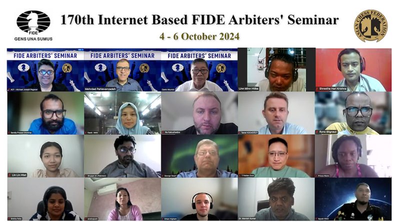170th Internet Based FIDE Arbiters’ Seminar