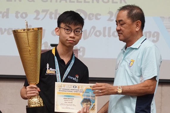 IM Yu Tian Poh Wins 16th Penang Heritage City International Chess Open 2024